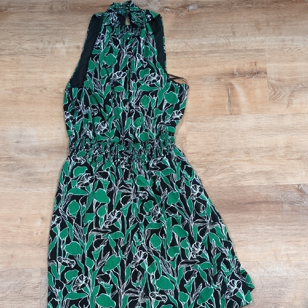 a new day Black and Green Patterned Dress